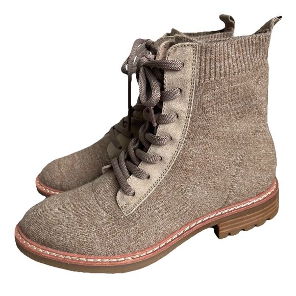 Sofft Womens Size 7.5 Landee Lace Up Knit Combat Boots Warm Comfort Ankle Boots - Picture 1 of 12